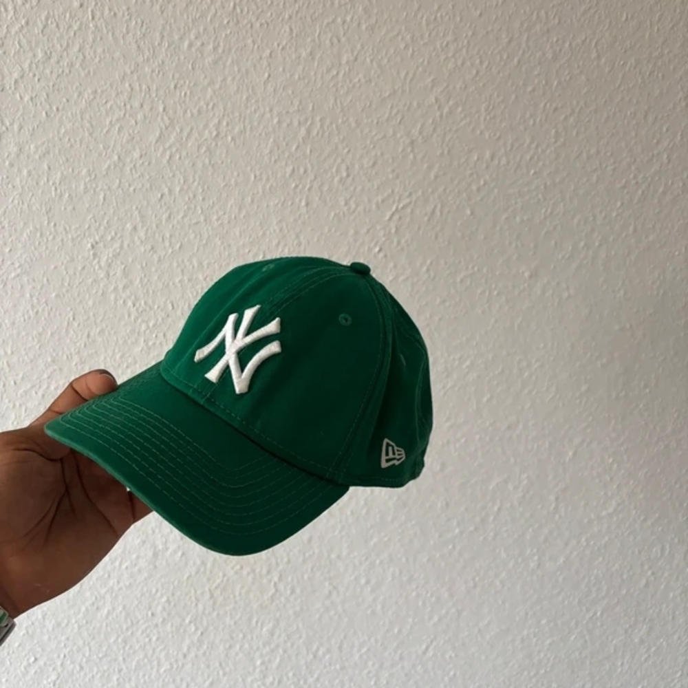New Era Kids Green NY Yankees Baseball Cap with White Logo
